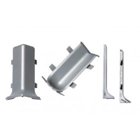 Padlószegély SOFT végzáró ezüst műanyag