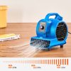 Kompakt ipari padlóventilátor – 3 fokozatú légáram, állítható szög, 3 órás időzítő, 600 CFM légszállítás, 345x250x320 mm méret