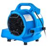 Kompakt ipari padlóventilátor – 3 fokozatú légáram, állítható szög, 3 órás időzítő, 600 CFM légszállítás, 345x250x320 mm méret