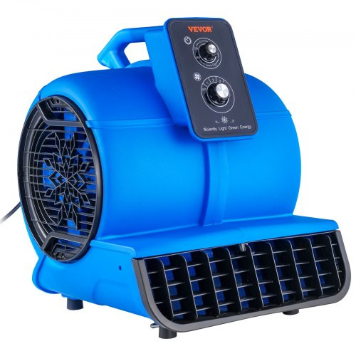  Ipari padlóventilátor 2600 CFM légáramlással – 1250 fordulat/perc, 3 fokozat, 4 állítható fúvószög, időzítővel, 6 m kábellel, 500 W teljesítménnyel
