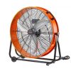  Ipari dobventilátor 8700 CFM teljesítménnyel – 3 sebességfokozat, 360°-ban dönthető fej, 145 W motor, halk működés, mobil kivitel 78 × 71 × 32 cm méretben