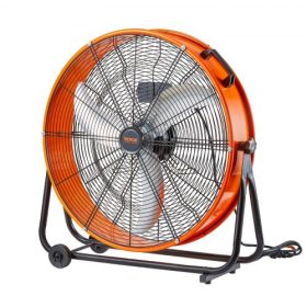    Ipari dobventilátor 8700 CFM teljesítménnyel – 3 sebességfokozat, 360°-ban dönthető fej, 145 W motor, halk működés, mobil kivitel 78 × 71 × 32 cm méretben