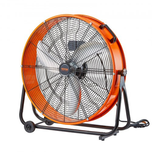  Ipari dobventilátor 8700 CFM teljesítménnyel – 3 sebességfokozat, 360°-ban dönthető fej, 145 W motor, halk működés, mobil kivitel 78 × 71 × 32 cm méretben