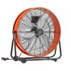  Ipari dobventilátor 8700 CFM teljesítménnyel – 3 sebességfokozat, 360°-ban dönthető fej, 145 W motor, halk működés, mobil kivitel 78 × 71 × 32 cm méretben