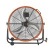  Ipari dobventilátor 8700 CFM teljesítménnyel – 3 sebességfokozat, 2 órás időzítővel, 360°-ban forgatható, 145 W teljesítmény, könnyen mozgatható kivitel