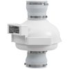 Radoncsökkentő csőventilátor rendszer – 98–114 mm átmérő, 260 m³/h légszállítás, nyomásmérővel, csendes működés, víz- és porálló kivitel