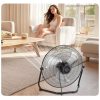  Ipari padlóventilátor 450 mm-es lapátátmérővel – 3 fokozatú, 4000 CFM légszállítás, 360°-ban dönthető fejjel, csendes működés, könnyen hordozható kivitel