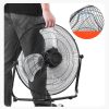  Ipari padlóventilátor 450 mm-es lapátátmérővel – 3 fokozatú, 4000 CFM légszállítás, 360°-ban dönthető fejjel, csendes működés, könnyen hordozható kivitel