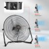  Ipari padlóventilátor 450 mm-es lapátátmérővel – 3 fokozatú, 4000 CFM légszállítás, 360°-ban dönthető fejjel, csendes működés, könnyen hordozható kivitel