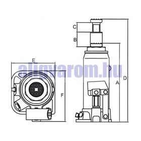   Hidraulikus emelő 15t teherbírás olajemelő autóemelő palackemelő