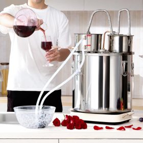   Alkohol lepárló 50 L rozsdamentes acél pálinkafőző készülék dupla kondenzátorral, rézspirállal, thumper tartállyal