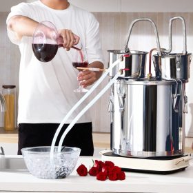   Alkohol lepárló készülék 30 literes rozsdamentes acél pálinkafőző rézspirállal, dupla kondenzátorral, másodlagos desztillációval