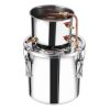 Alkohol lepárló 11,4 L rozsdamentes acél pálinkafőző réz hűtőspirállal otthoni párlatkészítéshez