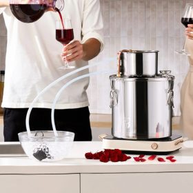   Alkohol lepárló 19 liter rozsdamentes acél pálinkafőző réz hűtőspirállal hatékony otthoni párlatkészítéshez