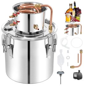   Alkohol lepárló 50 literes alkohol desztilláló berendezés rozsdamentes acél, nagy kapacitású pálinkafőző, erős hűtőspirállal