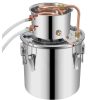 Alkohol lepárló 11,4 literes rozsdamentes acél pálinkafőző rézspirállal, beépített szivattyúval és hőmérővel