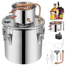   Alkohol desztilláló készülék  30 L rozsdamentes pálinkafőző réz hűtőspirállal, keringtetőszivattyúval, beépített hőmérővel