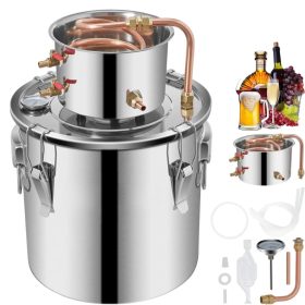   Alkohol lepárló 19 literes alkohol desztilláló rézspirállal és vízforgató szivattyúval, pálinkafőző hőmérővel