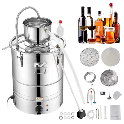 Lepárló 50L alkohol desztilláló berendezés 2800W rozsdamentes acél pálinkafőző, automatikus hűtéssel