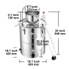 Lepárló 50L alkohol desztilláló berendezés 2800W rozsdamentes acél pálinkafőző, automatikus hűtéssel