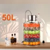 Lepárló 50L alkohol desztilláló berendezés 2800W rozsdamentes acél pálinkafőző, automatikus hűtéssel