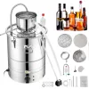 Lepárló 30L alkohol desztilláló berendezés 1800W elektromos alkohollepárló, rozsdamentes acél pálinkafőző automata hűtőrendszerrel