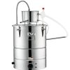 Lepárló 30L alkohol desztilláló berendezés 1800W elektromos alkohollepárló, rozsdamentes acél pálinkafőző automata hűtőrendszerrel