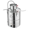 Lepárló 30L alkohol desztilláló berendezés 1800W elektromos alkohollepárló, rozsdamentes acél pálinkafőző automata hűtőrendszerrel