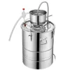 Lepárló 30L alkohol desztilláló berendezés 1800W elektromos alkohollepárló, rozsdamentes acél pálinkafőző automata hűtőrendszerrel
