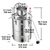 Lepárló 30L alkohol desztilláló berendezés 1800W elektromos alkohollepárló, rozsdamentes acél pálinkafőző automata hűtőrendszerrel