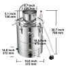 Lepárló 30L alkohol desztilláló berendezés 1800W elektromos alkohollepárló, rozsdamentes acél pálinkafőző automata hűtőrendszerrel