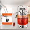 Lepárló 30L alkohol desztilláló berendezés 1800W elektromos alkohollepárló, rozsdamentes acél pálinkafőző automata hűtőrendszerrel