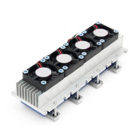   4 db TEC1-12706 Peltier elemes vízhűtő készlet 12V 30A 288W dupla fűtő-hűtő elem dupla ventilátoros hűtéssel