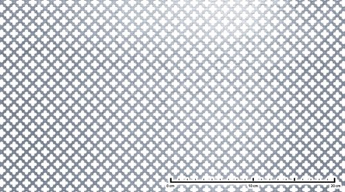 Perforált lemez 1000x2000x1 mm acél tábla 10x10 mm lyuk díszítő perforált lemez Szabad áteresztő felület: 46%