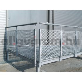   Perforált lemez acél 1250x2500 mm tábla 30 x 23 mm lyuk négyzet alakú osztással 78%-os áteresztő felülettel 