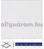 Perforált lemez acél 1000x2000 mm tábla 10x5 mm lyuk rombusz alakú osztással 60%-os áteresztő felülettel 