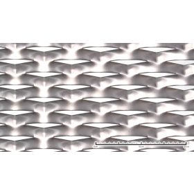   Perforált lemez acél 1500x2000 mm tábla 115x52 mm lyuk rombusz alakú osztással 10%-os áteresztő felülettel 