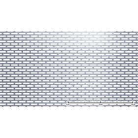   Perforált lemez ovális 1000x2000x1 mm acél ovális tábla 4x20 mm lyuk Szabad áteresztő felület: 40%