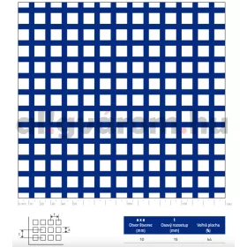 Perforált lemez acél 1000x2000x1,5 mm tábla 10x10 mm lyuk hálós osztással