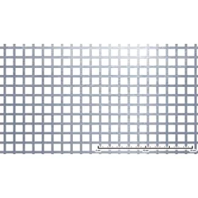 Perforált lemez acél 1000x2000x1,5 mm tábla 15x15 mm lyuk hálós osztással 