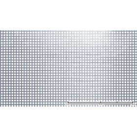   Perforált lemez acél 1000x2000x1,5 mm tábla 5x5 mm lyuk hálós osztással Szabad áteresztő felület: 39%