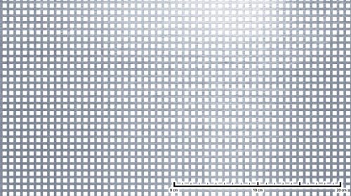 Perforált lemez acél 1000x2000x1,5 mm tábla 5x5 mm lyuk hálós osztással Szabad áteresztő felület: 39%