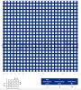Perforált lemez acél 1000x2000x1,5 mm tábla 5x5 mm lyuk hálós osztással Szabad áteresztő felület: 39%
