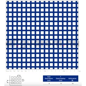   Perforált lemez acél 1000x2000x1 mm tábla 8x8 mm lyuk hálós osztással Szabad áteresztő felület: 44%