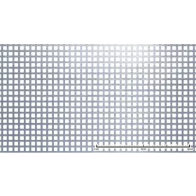 Perforált lemez acél 1000x2000x2 mm tábla 8x8 mm lyuk hálós osztással 