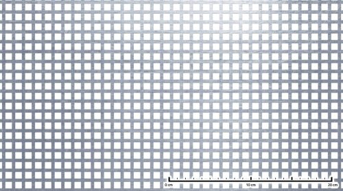Perforált lemez acél 1000x2000x2 mm tábla 8x8 mm lyuk hálós osztással Szabad áteresztő felület: 44%