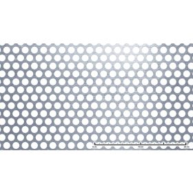   Perforált lemez acél 1000x2000x1,5 mm tábla 15 mm lyuk kör alakú osztással 51%-os áteresztő felülettel 