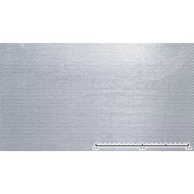 Perforált lemez acél 1000x2000x2 mm tábla 2 mm lyuk kör alakú osztással 30%-os áteresztő felülettel