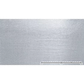 Perforált lemez acél 1000x2000x1,5 mm tábla 3 mm lyuk kör alakú osztással 33%-os áteresztő felület