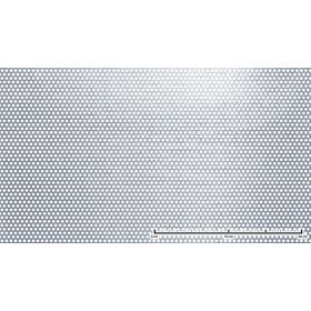   Perforált lemez acél 1000x2000x2 mm tábla 4 mm lyuk kör alakú osztással 40%-os áteresztő felülettel 